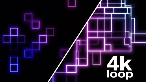 2 Abstract Neon 4K Loop