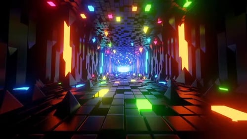 Abstract Neon Tunnel 06