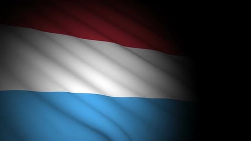 Realistic Luxembourg Flag Waving Seamless Loop