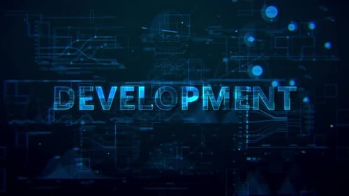Development Digital Data Text 4k