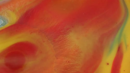 Abstract Liquid Paint Mixing Macro Shot