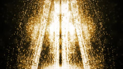 Elegant Golden Particle Stream for Awards and Celebrations