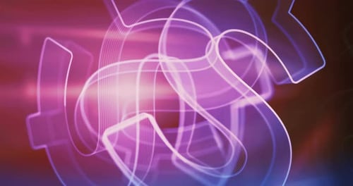 Abstract Flowing Neon Lines Background Animation