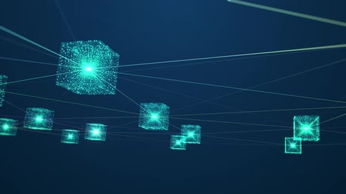Blockchain network concept.