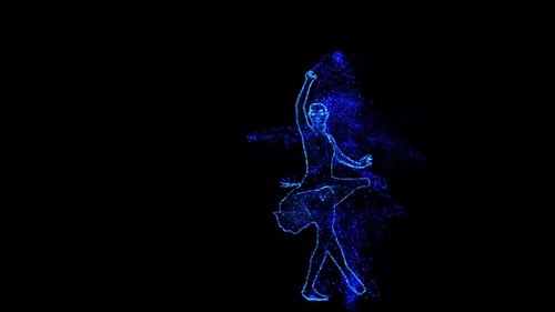 Glowing Particle Dancer Abstract Animation