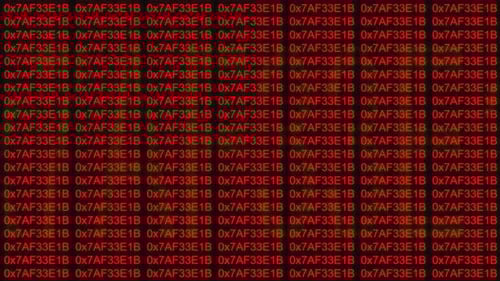 Codage rouge lumineux animé