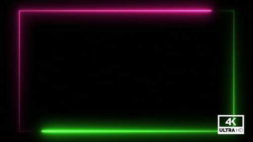 Animated Colorful Neon Glowing Frame Border