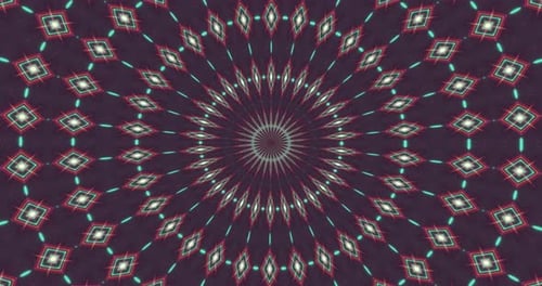 Vibrant Geometric Diamond Kaleidoscope Seamless Loop Background