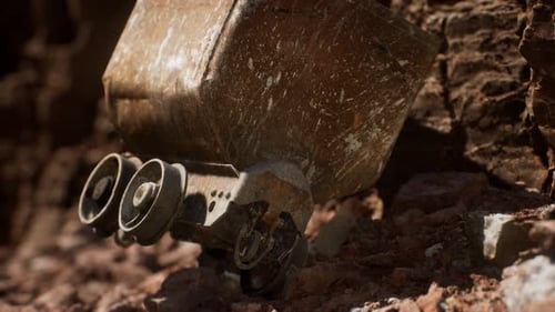 Abandoned Gold Mine Trolley Used To Cart Ore During the Gold Rush