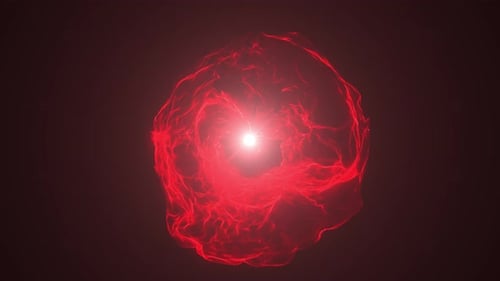 Pulsating Red Energy Field with Central Light
