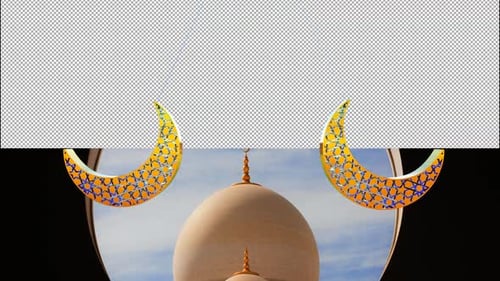 Elegant Golden Crescent Reveal for Islamic Holidays