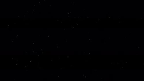 Subtle Dust Particles Moving on Black Background