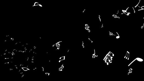 Animated Musical Notes Flowing Background Loop