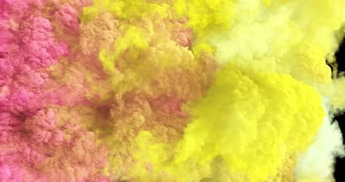 Energetic Colorful Smoke Reveal Transition