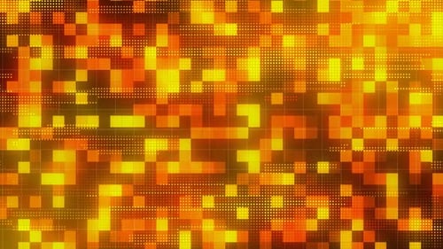 Carrés verts géométriques lumineux de haute technologie