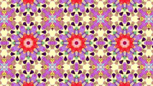 Colorful Stained Glass Kaleidoscope Loop 4K 13