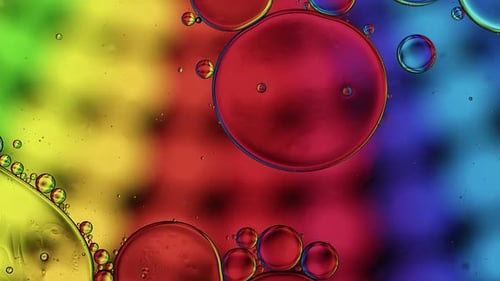Abstract Colorful Food Oil Drops Bubbles 155