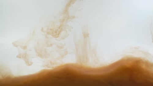 Golden Brown Ink Dissolving