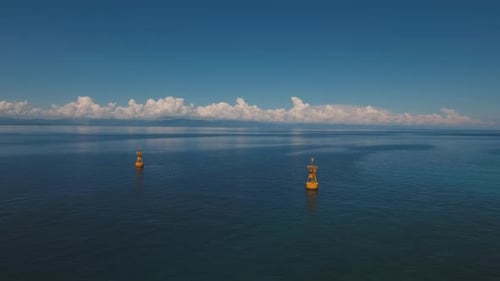 Navigational Buoy in the Sea.