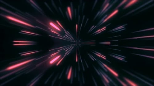 Futuristic Space Warp Speed Light Tunnel Background
