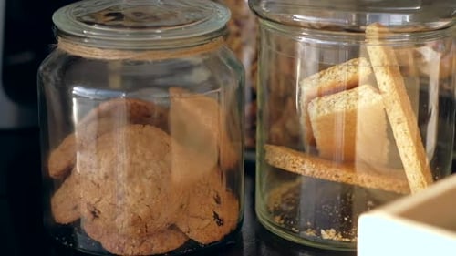 Cookies in the Jar Showcase in a Coffee Shop