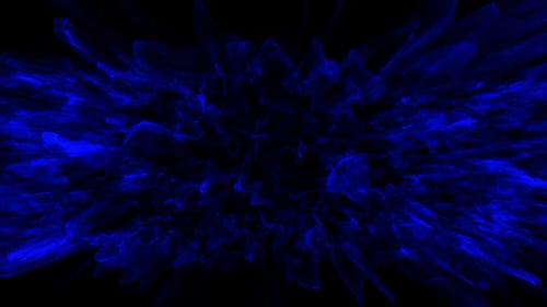 Abstract Blue Fluid Energy Burst Loop Background