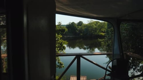 View of the Lake From the Opening Trailer Door