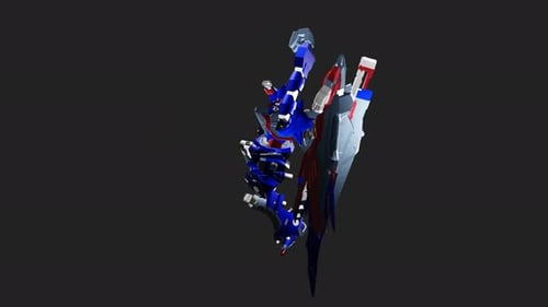Animated Futuristic Transforming Mech Robot Model