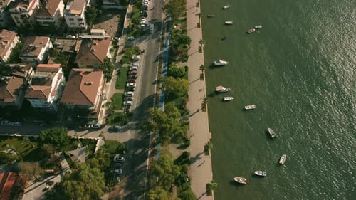 Aerial Drone Fethiye in Summer and Marina Taken with Drone