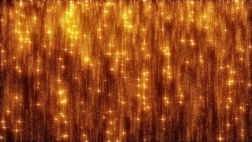 Golden Sparkling Stars Particles Background Loop