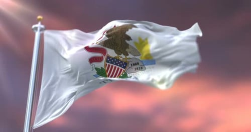 Flagge des Bundesstaates Illinois