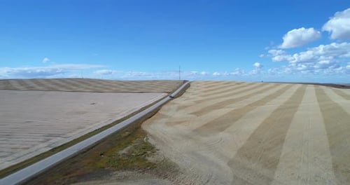 Aerial view of field 4k