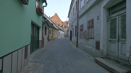 Houses along street