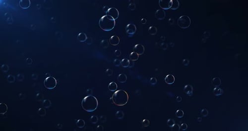 Realistic Floating Water Bubbles Loopable Background