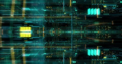 Seamless loop of abstract futuristic technological background