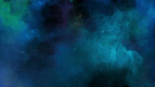 Fluid Cosmic Nebula and Stars Seamless Background Loop