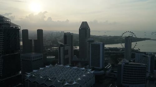Time lapse of Building in Singapore city
