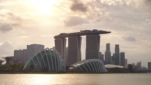 Beautiful moment of Singapore and business.