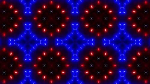 Rotes und blaues Kaleidoskop-Lichtschleifenhintergrund 4K 03
