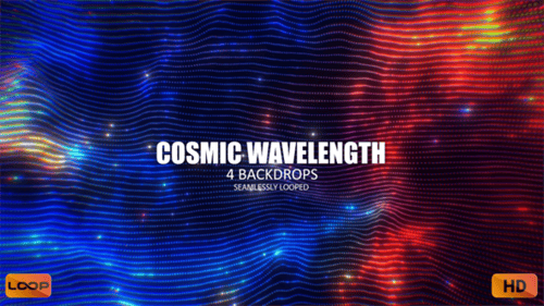 Cosmic Digital Waveform Loop with Shimmering Particles