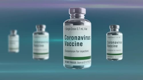 Animated Coronavirus Vaccine Vials for Medical Presentations