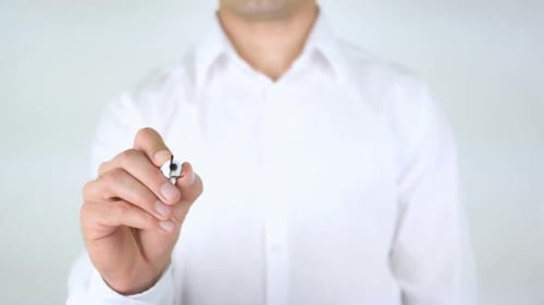 Man Writes 'Euro Crisis' on Clear Surface