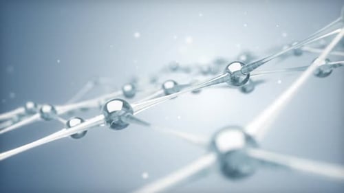 Abstract Molecular Network Connections Loop Background Animation