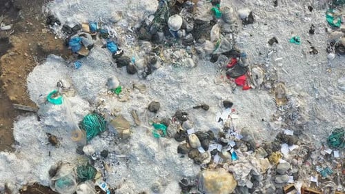 Aerial View of a Trash Landfill