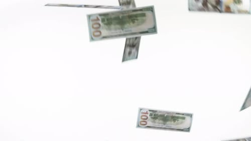 Cashflow auf weißem Hintergrund