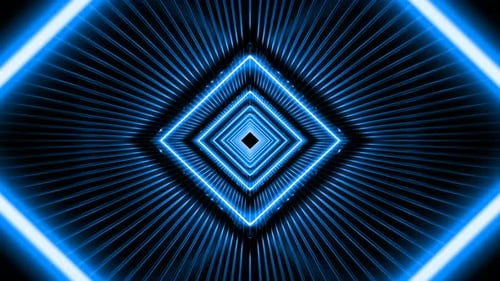 Blue Tunnel Background 4K