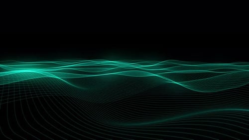 Abstract Futuristic Grid Wave Digital Background Animation