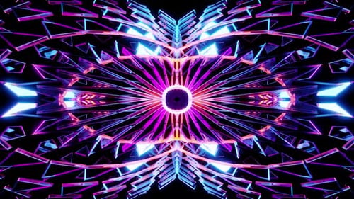 Superior Colored Bright Marvelous Kaleidoscope Music Background Vj Loop HD