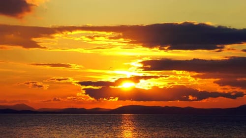 Sunset And The Sea Time Lapse