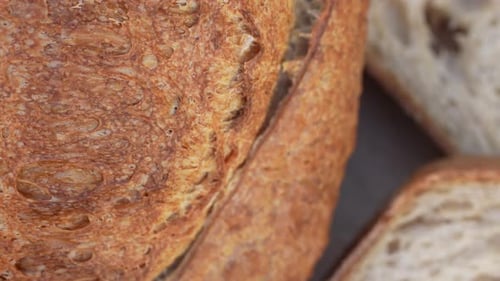 Close up View of Freshly Baked Bread